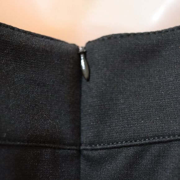 Kay Ungar Black Sheath Tie Front Business Casual Corporate Goth Dress 10 - Picture 10 of 13